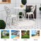 Costway 3PCS Cast Aluminum Patio Bistro Furniture Set Rose Design Outdoor White